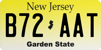 NJ license plate B72AAT