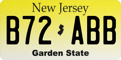 NJ license plate B72ABB