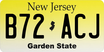 NJ license plate B72ACJ