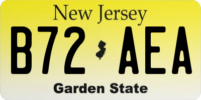 NJ license plate B72AEA