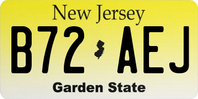 NJ license plate B72AEJ