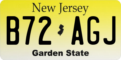 NJ license plate B72AGJ