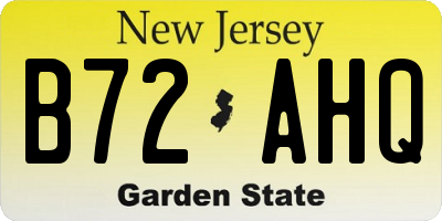 NJ license plate B72AHQ