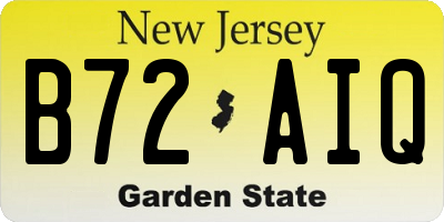 NJ license plate B72AIQ