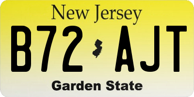 NJ license plate B72AJT