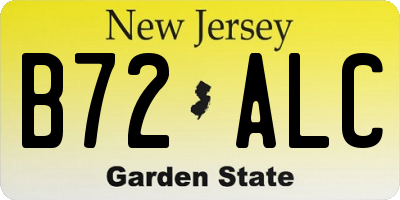 NJ license plate B72ALC