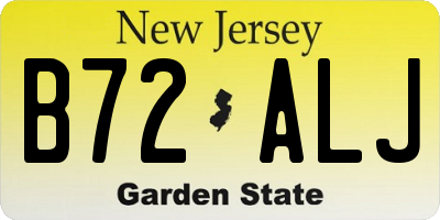 NJ license plate B72ALJ