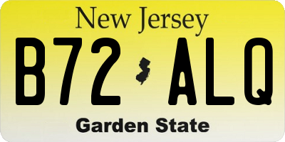 NJ license plate B72ALQ