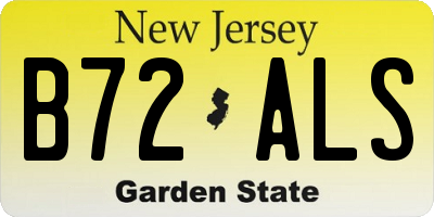 NJ license plate B72ALS