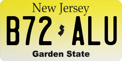 NJ license plate B72ALU