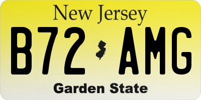 NJ license plate B72AMG
