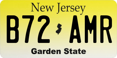 NJ license plate B72AMR