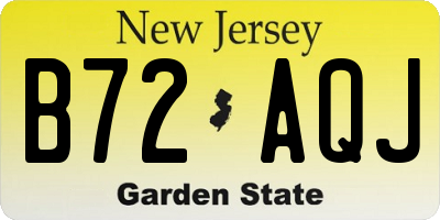 NJ license plate B72AQJ