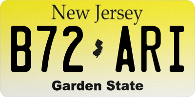 NJ license plate B72ARI