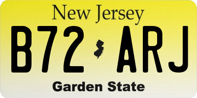 NJ license plate B72ARJ