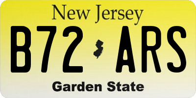 NJ license plate B72ARS