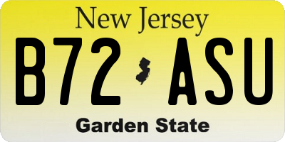 NJ license plate B72ASU