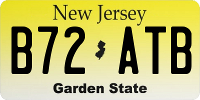 NJ license plate B72ATB