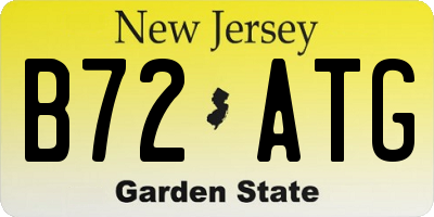 NJ license plate B72ATG
