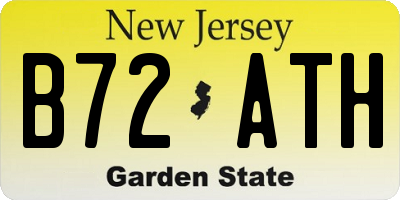 NJ license plate B72ATH