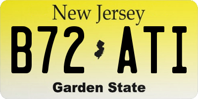 NJ license plate B72ATI