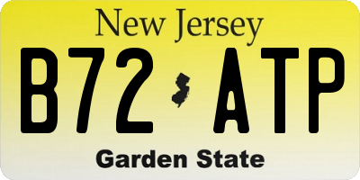 NJ license plate B72ATP