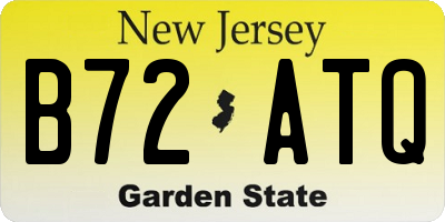 NJ license plate B72ATQ