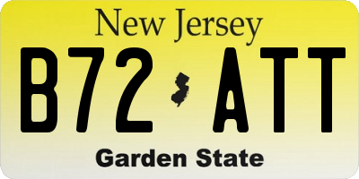 NJ license plate B72ATT