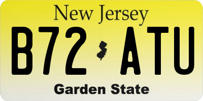 NJ license plate B72ATU