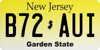 NJ license plate B72AUI