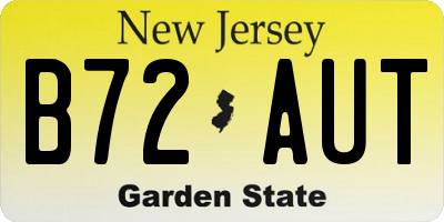 NJ license plate B72AUT