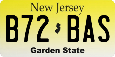 NJ license plate B72BAS