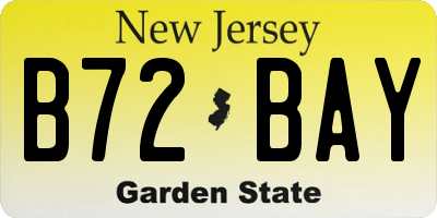 NJ license plate B72BAY