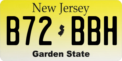 NJ license plate B72BBH