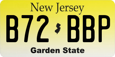 NJ license plate B72BBP
