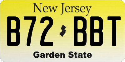NJ license plate B72BBT