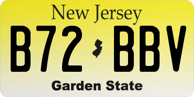 NJ license plate B72BBV