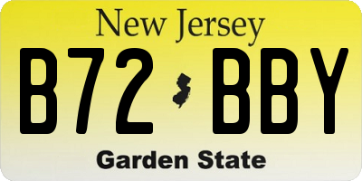NJ license plate B72BBY