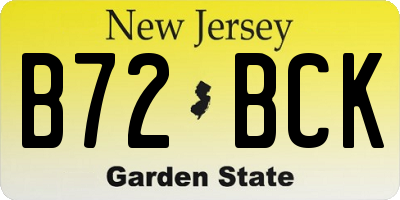 NJ license plate B72BCK