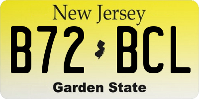 NJ license plate B72BCL