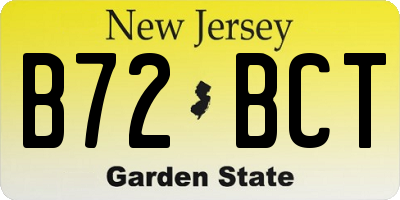 NJ license plate B72BCT