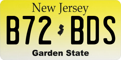 NJ license plate B72BDS