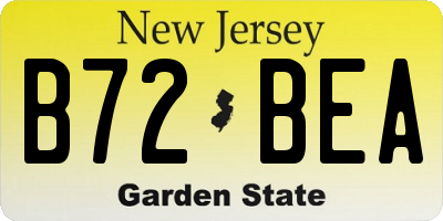 NJ license plate B72BEA