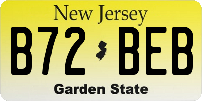 NJ license plate B72BEB
