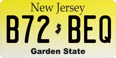 NJ license plate B72BEQ