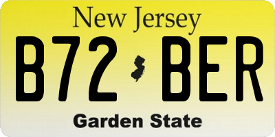 NJ license plate B72BER