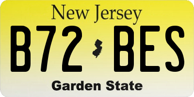 NJ license plate B72BES