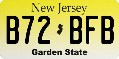 NJ license plate B72BFB