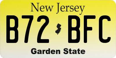 NJ license plate B72BFC