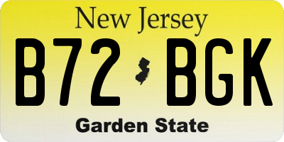 NJ license plate B72BGK
